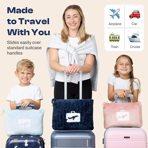 EverSnug Travel Blanket and Pillow - Premium Soft 2 in 1 Airplane Blanket with Soft Bag Pillowcase, Hand Luggage Sleeve and Backpack Clip (Grey) - color: Grey