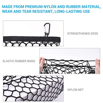 MICTUNING Truck Bed Cargo Net, 49"x15.2" Stretch to 60" Elastic Pickup Cargo Net with 4 Metal Carabiners, Compatible with 2013-2022 Chevy Silverado & 2015-2024 Ford F150 F250 Truck - size: 49x15.2Inch for Pickup