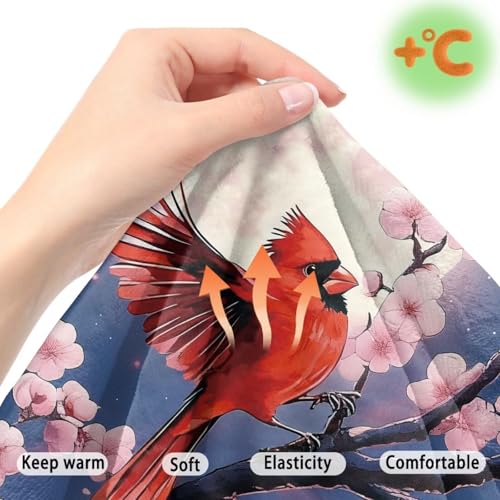 Cardinal Cherry Blossom Pattern 2 Pieces RV Dinette Cushion Covers,Washable Camper Cushion Slipcovers Flannel Sofa Cushions Slipcovers for Travel Trailer Couch for Dogs and Kids - color: Cardinal Cherry Blossom