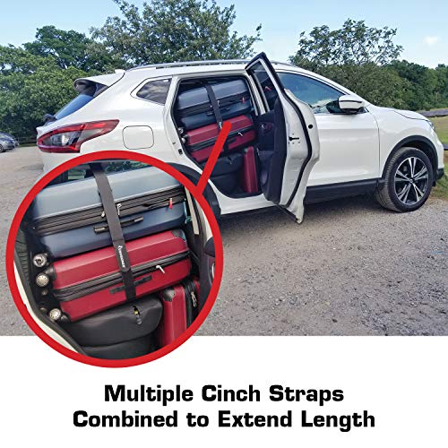 Premium Cinch Straps with Stainless Steel Metal Ring (Buckle), Reusable Durable Hook and Loop, Multipurpose Securing Straps 4 Pack - 1.5" x 60" - size: 1.5" x 60"