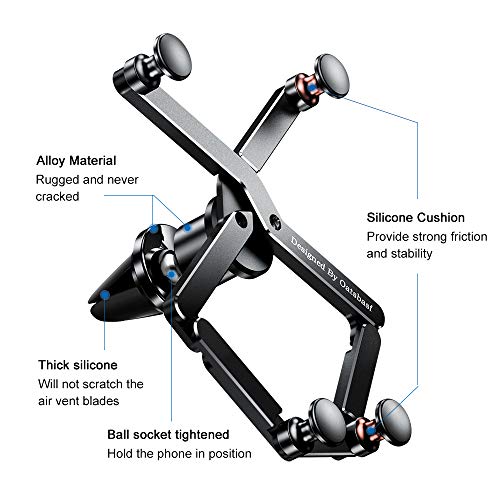 OATSBASF Car Phone Holder Mount Gravity Car Phone Mount, Hands Free Phone Holder, Gravity Air Vent Car Mount, Suitable for Mobile Phones Under 7 inches (X01) - size: X01