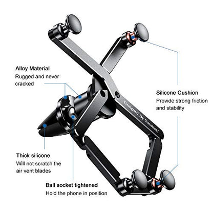 OATSBASF Car Phone Holder Mount Gravity Car Phone Mount, Hands Free Phone Holder, Gravity Air Vent Car Mount, Suitable for Mobile Phones Under 7 inches (X01) - size: X01