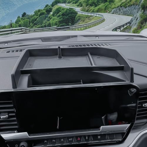 EDBETOS Dashboard Organizer Tray Compatible with 2022-2026 Chevy Silverado/GMC Sierra 1500, (2024-2026) 2500HD/3500HD Accessories Behind Screen Dash Storage Console Insert for 13.4-inch Screen Only