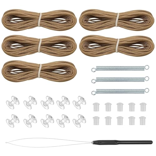 RV Blinds Repair Kit, RV Pleated Shade Repair Kit for Camper Windows, Travel Trailers, Camper Blinds, Day/Night Blinds, Pull Down Shades for Motorhome, Cappuccino