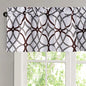 H.VERSAILTEX Blackout Curtain Valances for Kitchen/Bathroom - Thermal Insulated Window Valances for Living Room/Bedroom Rod Pocket Short Curtain 1 Panel, 52x18 inch, Geo in Brown and Gray - color: Geo in Brown and Gray