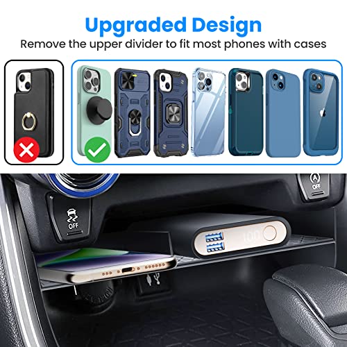 DIAMOOKY Upgraded Center Console Organizer Compatible with Toyota RAV4 2025 2024 2023 2022 2021 2020 2019 Interior Accessories, Gear Shift Storage Tray Drivers Side Cubby Drawer Storage Box - 3pcs - size: 2019-2025(3pcs)