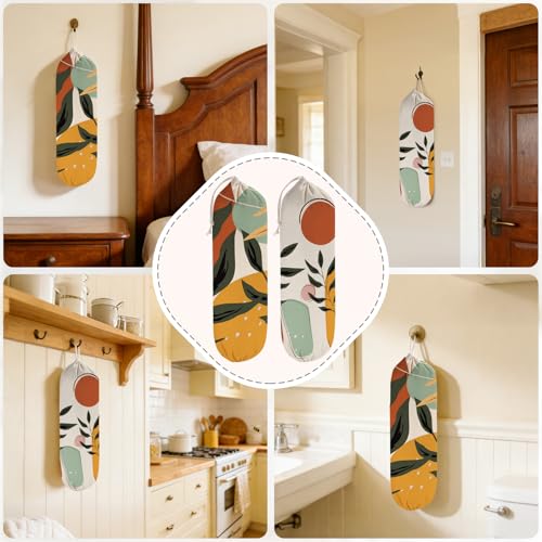 2PCS Boho Plastic Bag Holder for Kitchen Essentials, Reusable Hanging Grocery Bag Organizer, Washable Large Grocery Trash Garbage Bags Storage Dispenser Boho Kitchen Decor-06 - style: Boho 06