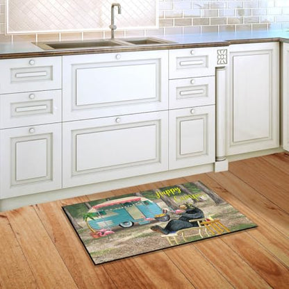 Briarwood Lane Happy Camper Bear Summer Doormat - color: Happy Camper