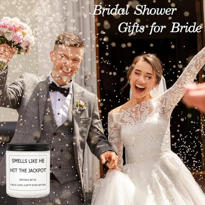 Bridal Shower Gifts for Bride, Bride to Be Engagement Gift for Couples Women, Funny Wedding Lavender Candles - style: JACKPOT