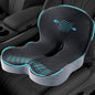 Car Seat Cushion, Memory Foam Driving Cushion with Adjustable Strap, Ergonomic Pad for Car & Semi Truck, Office Chair Cushion for Sciatica & Lower Back Pain Relief, Light Gray & Dark Gray - color: Light Gray & Dark Gray