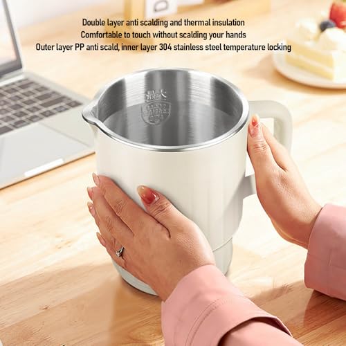 Travel Electric Kettle, 600ml Portable Hot Water Boiler, 600W Fast Heating with Smart Temperature Control for Trips, Camping, and Outdoor Use (US Plug, 110V)