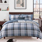 MaiRêve Full Size Plaid Comforter Set Lake Blue, Classic 7 Pieces Farmhouse Bedding Set, All Season Lightweight Bed in A Bag with Sheets, Pillowcases & Shams - color: Lake Blue, size: Full