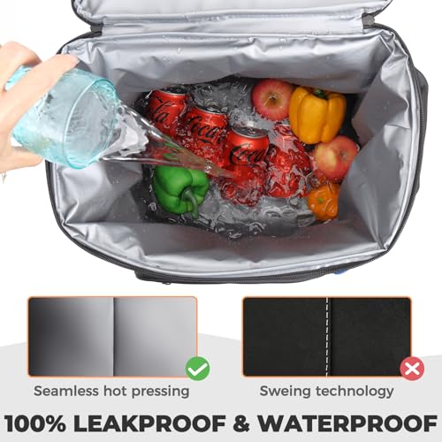 Heytrip Backpack Cooler 36/54 Cans, Insulated Portable Large Leakproof Waterproof Cooler Bag, 20 Hours Cold Retention for Lunch Camping Travel Beach Picnic - color: Black - 36 Cans