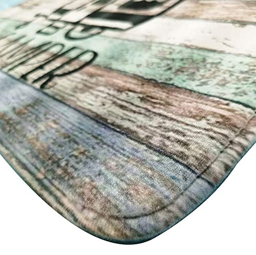 Syhonic 16x24 inches Happy Camper Non-Slip Doormat Bath Mat,Entrance Rug for Front Door Kitchen Floor Bath Tub Bedroom