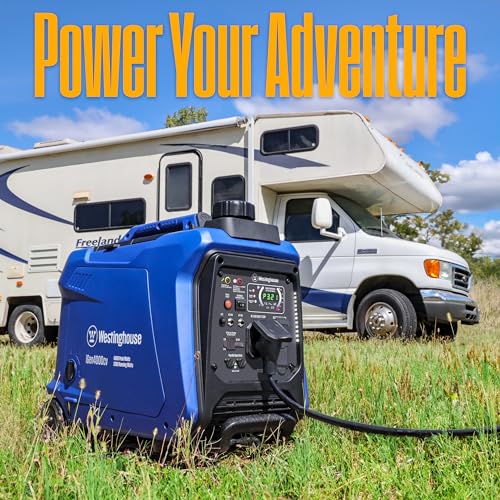 Westinghouse 4000 Peak Watt Super Quiet Portable Inverter Generator, Wheel & Handle Kit, RV Ready 30A Outlet, Gas Powered, CO Sensor, Parallel Capable - style: 4000 Watts - Gas Only - Recoil Start