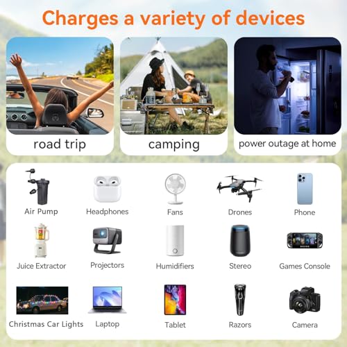 ALLWEI 300W Car Power Inverter, DC 12V to 110V AC Converter Car Plug Adapter Outlet with 65W PD USB-C & 18W USB-A Fast Charge, Car Cigarette Lighter Car Charger for Phone, Laptop on Road Trip-Blue - color: PD65W-Blue
