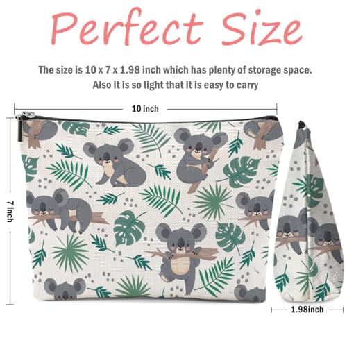 2 PCs Koala Gifts, Cute Koalas Makeup Bag, Koala Stuff Cosmetic Bag Travel Pouch, Animal Lovers Gifts for Women Girls Daughter Best Friend Sisters Niece Friendship Graduation Birthday - color: Multicolor 0106