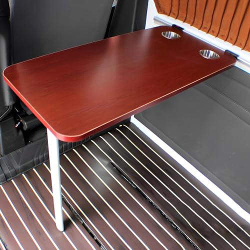 Multifunctional RV Folding Wall Table with Detachable Sink & Cup Holder - Space-Saving Wall-Mounted Desk for Camping, Picnic & Home Use (Red) - color: Red