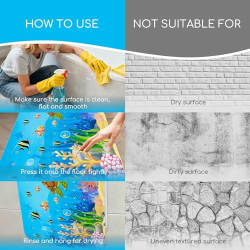 Baby Bath Mat for Tub, Non Slip Kids Bath Shower Mat, 40 X 16 Inch Large Bathtub Mat with Drain Holes and Suction Cups for Toddlers, Machine Washable and Waterproof (Turtle) - color: Turtle