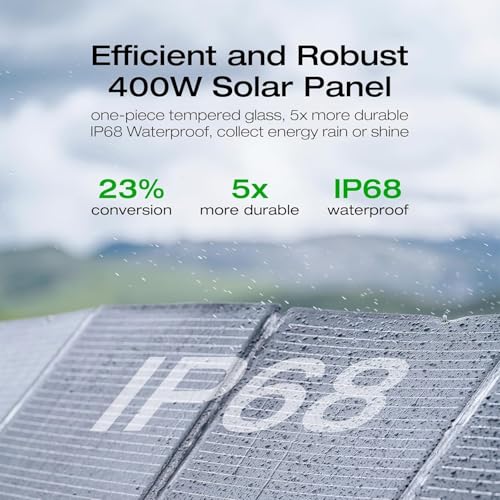 EF ECOFLOW Solar Generator DELTA 2 Max 2048Wh With 400W Solar Panel, LFP Battery Portable Power Station Up to 3400W AC Output Fast Charging 0-80% in 43 Min solar powered generator For Camping, RV - style: DELTA 2 Max+400W Solar Panel
