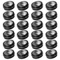 2 oz (60ml) Black Aluminum Tins with Clear Lids and Labels, 24 Pack | Clear View Lid, Secure Packaging, Tight Screw Lids, Includes Blank Labels, 11 Color Options - color: Black