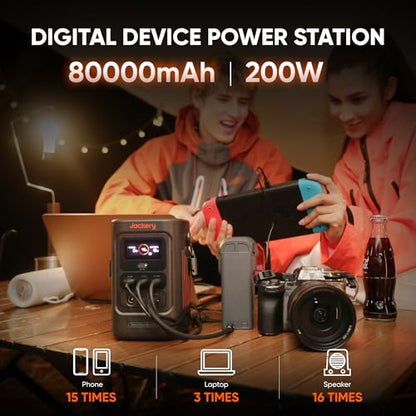 Jackery Explorer 240D Power Bank, 80,000mAh LiFePO4 Battery Portable Power Station, 200W DC Output,1-Hour Fast Charging, Compact for Outdoor Camping, Travel, Emergencies - style: E240D