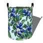 Fresh Blueberry and Green Leaves Laundry Basket with Handles, 19.7"x15.7" Clothes Foldable Laundry Hamper Organizer for Dorm Nursery Bedroom Bathroom Decor, Toy Storage Bin for Kids - style: Blueberry04