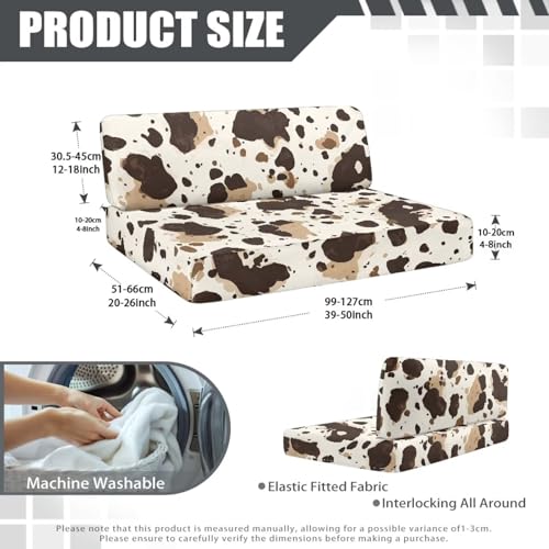 Cow Pattern RV Dinette Cushion Covers Stretch Camper Cushion Slipcover Furniture Protector 1 Bench Cover 1 Backrest Cover RV Accessories for Inside - color: Cow Pattern