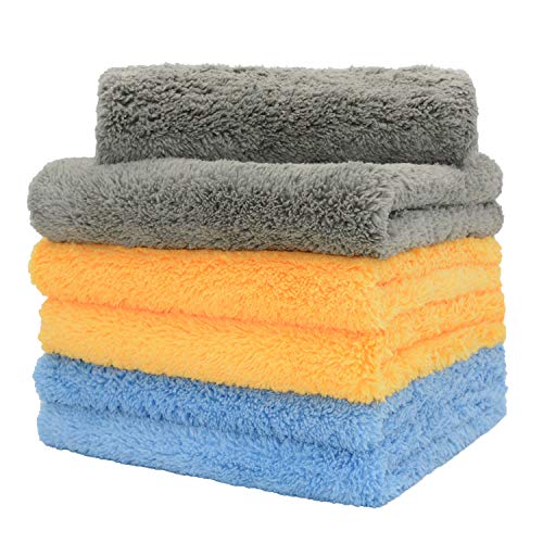 CARCAREZ Microfiber Towels for Cars, Car Drying Wash Detailing Towel with Plush Edgeless Microfiber Cloth (Multi) - color: Multicolor