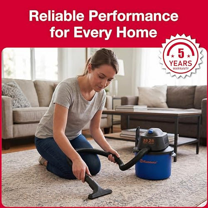 Koblenz Wet Dry Vacuum Cleaner, 2 Gallon 2.0 PHP, 60 CFM, 10 ft Reach, Twist-N-Lock Hose, Small Shop Vac, Portable Shop Vac for Home Car Garage Workshop, Accessories Included, Blue/Black, WD-2L - size: 2 Gallon 2.0 HP