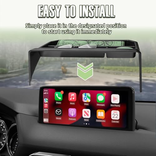 HGWEI Dash Storage Box Compatible with Mazda CX-5 2025 2024 2023 2022 Interior Accessories, Console Dashboard Organizer Behind 10.25" Touch Screen Insert Tray Holder (Not Fit 2026), Black