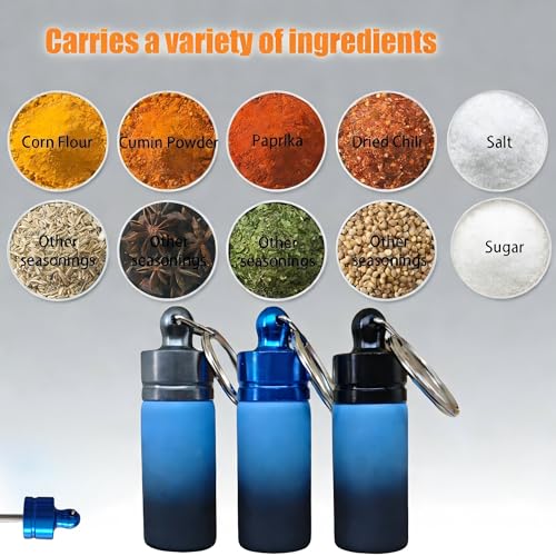 Travel Spice Kit, Airtight Spice Containers, Portable Travel Spice Containers, Mini Spice Dispenser for Seasoning Storage