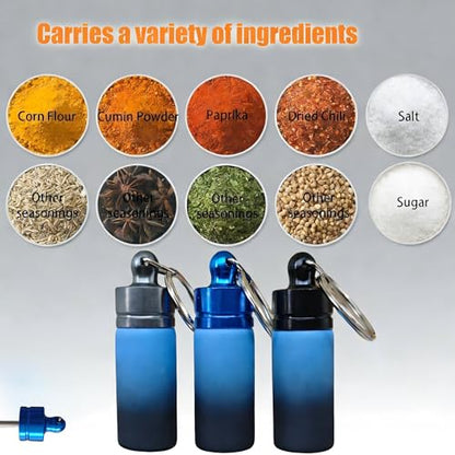 Travel Spice Kit, Airtight Spice Containers, Portable Travel Spice Containers, Mini Spice Dispenser for Seasoning Storage