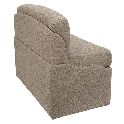 RecPro Charles 38" RV Dinette Booth with Storage | Cloth | Converts to Bed | Dining Room | Furniture (2 Booth, Oatmeal) - color: Oatmeal, size: 2 Booth