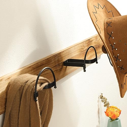 Taozun 4 Pack of Wall-mounted Cowboy Hat Rack, Powder-coated and Curved Hat Holders, Hat-shaped Protective Hat Hanger for Storage and Display, Easy Drilling Installation - style: 4 Packs
