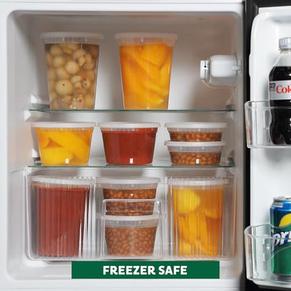 Freshware Food Storage Containers [50 Set] 34 oz Plastic Deli Containers with Lids,Slime,Soup, Meal Prep_Containers, BPA Free, Stackable,Leakproof,Microwave, Dishwasher and Freezer Safe (Pack of 4) - size: 34 oz - 50-Set (Pack of 4)