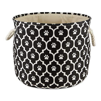 Bone Dry 6192 Pet Storage Collection Lattice Paw Print, Large Round, Black - color: Black, size: Large Round