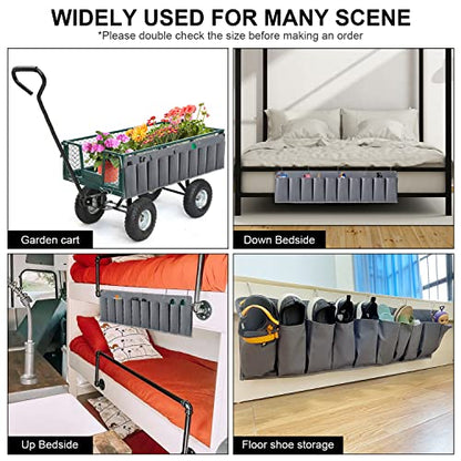 RVZONE RV Shoe Pockets 10 Pockets & 6 Pockets Heavy Hanging Bedside Storage Organizer with Sturdy Hooks Storage Pockets Hangs on bed for Shoes Toys and Tool Accessories