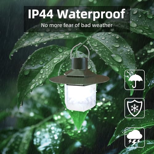 Rechargeable LED Camping Lantern, Stepless Dimming Camping Lights with 1000LM, Camping Essential with 2 Light Modes, IPX4 Waterproof Tent Lights, Portable Flashlight for Power Outages, Hiking