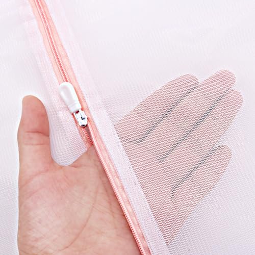 Tenn Well 3PCS Mesh Laundry Bags, 20 x 23 Inches Large Lingerie Bags for Washing Delicates, Garments, Bath Towels, Dirty Clothes, Socks, Toys, Travel - color: White, size: S (20"x23")