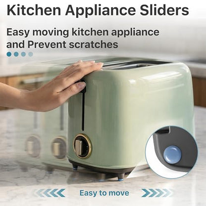 8PCS Appliance Sliders for Kitchen Grey,Self-Adhesive Small Kitchen Appliance Slider Hacks Easy to MovIing & Space Saving Must Have Gadgets Mixer Accessories for countertop - size: 8Pcs-19mm-Grey