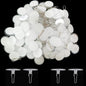 100-Pack Adhesive Ceiling Hooks – Removable, No-Drill Transparent Hanging Discs with Metal Hooks for Party, Wedding, Birthday & Christmas Decorations