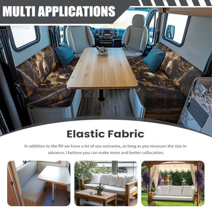 Bear Hunting Forest RV Dinette Cushion Covers Non Slip Camper Cushion Cover Dinette Booth Set RV Seat Covers for RV Camper Sofa, Washable - color: Bear Hunting Forest