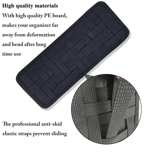 SourceTon 2 Packs Car Sun Visor Organizer, Car Visor Storage Anti-Slip Elastic Woven Board for Sunglass Holder Parking Fuel Card Digital Accessories