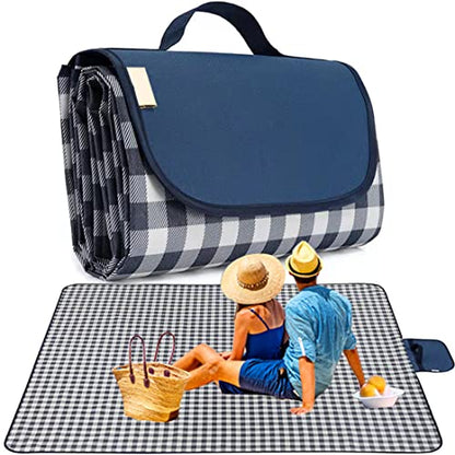 RUIBOLU Large Picnic Blanket Beach Blankets, 80''x60'' Picnic Mat Waterproof Sand Proof Foldable Portable for Outdoor Camping Hiking Travel Grass Park Music Festival Lawn Mats - color: Black 80x60 Inch