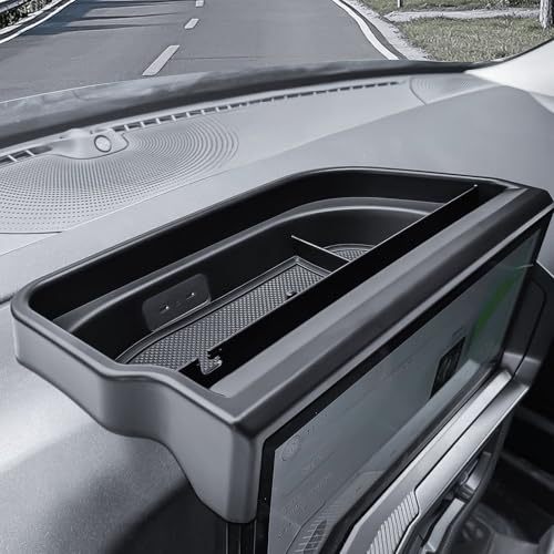 HGWEI Dash Storage Tray Compatible with 2025 2026 Ford Bronco Sport Interior Accessories, Center Console Dashboard Organizer Behind Screen 13.2" Display Mount Holder (Not for 2021-2024 Models)