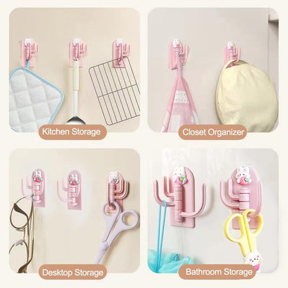 2 Pcs Swivel Hook Heavy Duty Folding Swing Arm Triple Coat Hook with Multi Three Foldable Arms Towel/Clothes Hanger for Bathroom Kitchen Garage Wall Mounted,Pink - color: 2 Pcs Swivel Hook Pink