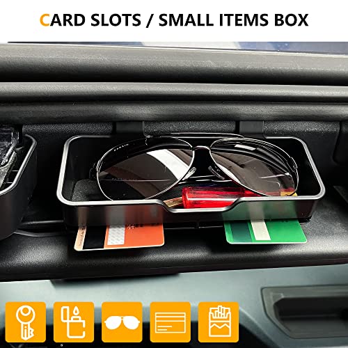 Sunglass Holder Compatible with 2021 2022 2023 2024 2025 2026 New Ford Bronco 2/4 Door Card Storage Box Sunglasses Glasses Holder Sun Visor Organizer Interior Accessories, 1 Pack Black
