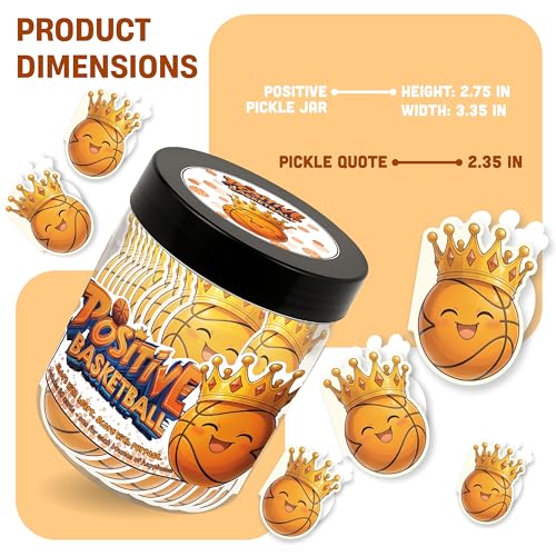 Positive Basketball Jar With 60 Affirmation Cards, Emotional Support Basketball, Basketball Gift For Teen Boys Girls And Men, Coach, Stocking Stuffers For Teen Boys - color: Positive Basketball