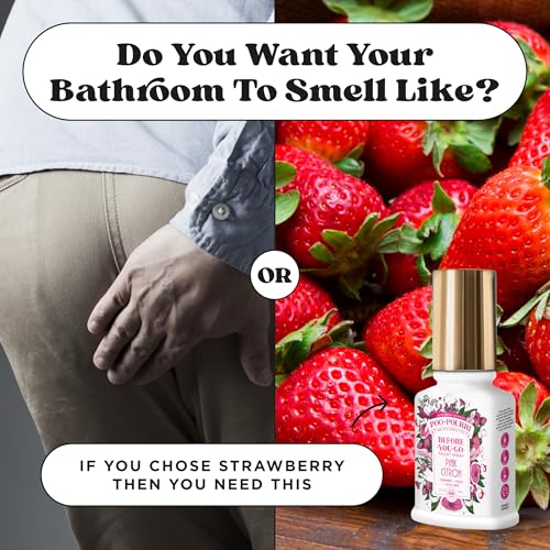 Poo-Pourri Before-You-Go Toilet Spray, Pink Citron, 2 Fl Oz, Up to 100 Uses, Bathroom Odor Deodorizer with Essential Oils for Home or Work, Travel Essentials, TSA Approved Size - size: 2 Ounce (Pack of 1), style: Pink Citron